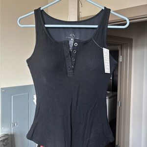 Klassy Network Black Ribbed Bodysuit